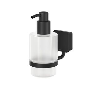 Zeepdispenser Geesa Topaz Minimalistisch Glas 200ML Mat Zwart Geesa