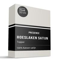Topper Hoeslaken - Satijn - Creme - 140x200 cm - Creme - Dekbed Discounter - Dekbed-Discounter.nl