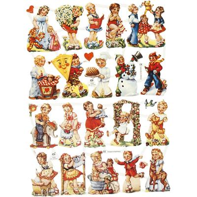 Creativ Company Vintage plaatjes, nostalgische kinderen, vel 16,5x23,5 cm, 2 vel/ 1 doos