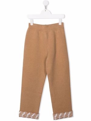 Fendi Kids pantalon en cachemire feutré - Tons neutres