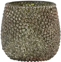 Light & Living theelichthouder glas emilio 10x10cm koper