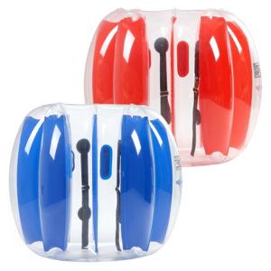 VEVOR 2 x Opblaasbare Bumperbal Sumo Zorbbal 1,2 m Rood + Blauwe Strepen