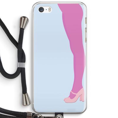 Pink panty: iPhone 5 / 5S / SE Transparant Hoesje met koord
