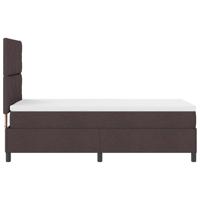 Boxspring bed met matras Donkerbruin 100 x 200 cm Stof