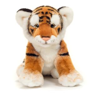 Knuffeldier Tijger - zachte pluche stof - premium kwaliteit knuffels - lichtbruin - 32 cm