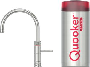 Quooker Classic Fusion round met COMBI+ boiler 3-in-1 kokend water kraan RVS