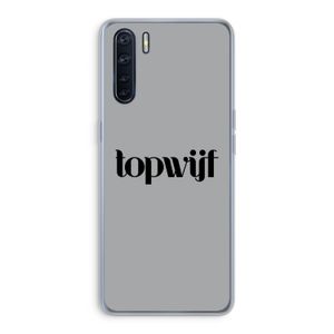 Topwijf Grijs Zwart: Oppo A91 Transparant Hoesje