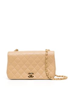 CHANEL Pre-Owned sac porté épaule Full Flap (1990) - Marron