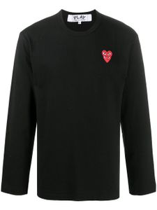 Comme Des Garçons Play t-shirt à logo brodé - Noir