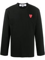 Comme Des Garçons Play t-shirt à logo brodé - Noir - thumbnail