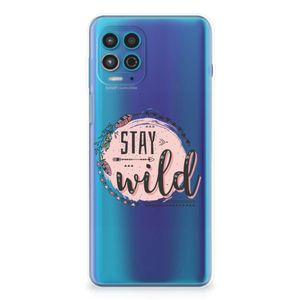 Motorola Moto G100 Telefoonhoesje met Naam Boho Stay Wild