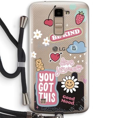 Positivity: LG K10 (2016) Transparant Hoesje met koord