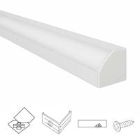Aluminium ledstrip hoekprofiel wit 2m breed - compleet met afdekkap