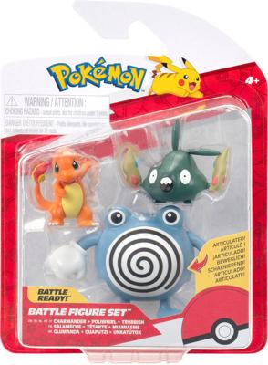 Pokemon Battle Figure Pack - Charmander, Poliwhirl & Trubbish