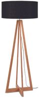 Good&Mojo Vloerlamp 'Everest' Bamboe en Eco linnen, kleur Zwart