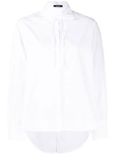 Isabel Benenato chemise en coton à manches longues - Blanc