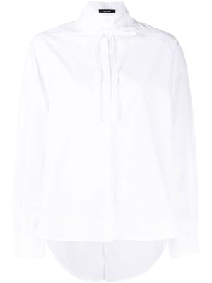 Isabel Benenato chemise en coton à manches longues - Blanc