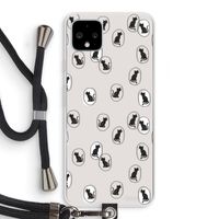 Miauw: Pixel 4 XL Transparant Hoesje met koord