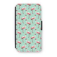 Flamingoprint groen: iPhone X Flip Hoesje Flamingoprint groen: iPhone X Flip Hoesje