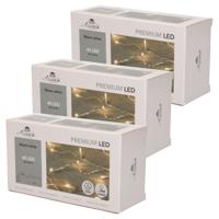Anna's Collection Kerstverlichting - 3x - warm wit - 40 LEDs - 4 m