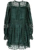 Ulla Johnson robe en dentelle Lataà coupe courte - Vert