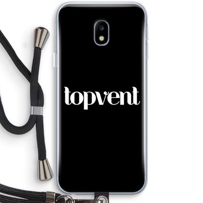 Topvent Zwart: Samsung Galaxy J3 (2017) Transparant Hoesje met koord