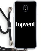 Topvent Zwart: Samsung Galaxy J3 (2017) Transparant Hoesje met koord