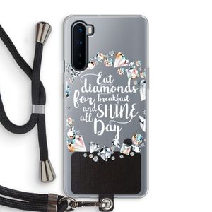 Diamonds: OnePlus Nord Transparant Hoesje met koord