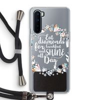 Diamonds: OnePlus Nord Transparant Hoesje met koord