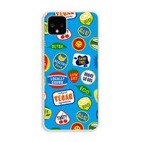 Fruitsticker: Pixel 4 XL Transparant Hoesje