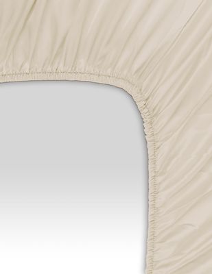 Zijden Onderlaken - Hoeslaken inSilk Collection, Kleur Donker champagne, Afmeting 180 x 200 cm