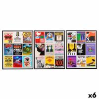 Canvas Gift Decor Muziek 40 x 2 x 50 cm (6 Stuks)