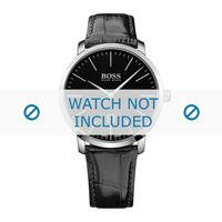 Horlogeband Hugo Boss HB-273-1-14-2823 / HB1513258 Croco leder Zwart 22mm