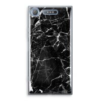 Zwart Marmer 2: Sony Xperia XZ1 Transparant Hoesje