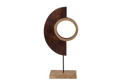 Sculptuur Art&apos;&apos; L o/voet naturel/zwart mango