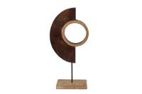 Sculptuur Art&apos;&apos; L o/voet naturel/zwart mango