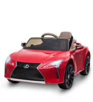 HOMCOM kinderauto van Lexus kindervoertuig elektrische auto met MP3 licht muziek kunststof metaal rood 106 x 63 x 44 cm