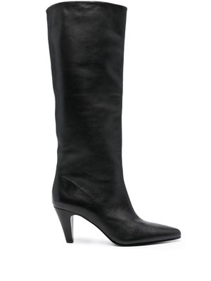 Claudie Pierlot bottes en cuir 75 mm - Noir