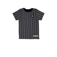 Vingino Daley Blind T-shirt Hafiro met all over print 944 deep black - thumbnail