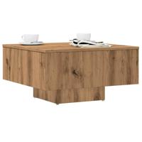 Salontafel 60x60x31,5 cm bewerkt hout artisanaal eikenkleur