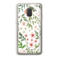 Botanical sweet flower heaven: Samsung Galaxy A8 (2018) Transparant Hoesje