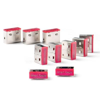 Smartkeeper CSK-PC01P USB-A-poortslot Set van 10 stuks Rood, RVS Zonder sleutel, Permanente vergrendeling