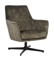 LABEL51 Draaibare Fauteuil 'Toby' Velvet, kleur Groen