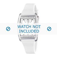 Horlogeband Calypso K6053 / K6054-1 Kunststof/Plastic Wit 19mm