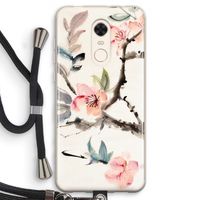 Japanse bloemen: Xiaomi Redmi 5 Transparant Hoesje met koord