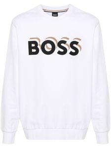 BOSS sweat en coton à logo imprimé - Blanc