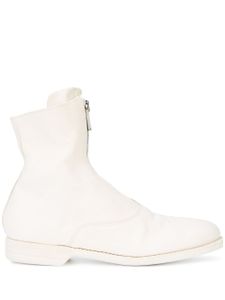 Guidi front-zipped fitted boots - Blanc