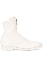 Guidi front-zipped fitted boots - Blanc - thumbnail