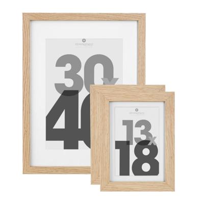 Fotolijstjes set - 1x voor 30 x 40 cm - 2x voor 13 x 18 cm - naturel - fmodern/strak ontwerp