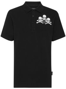 Philipp Plein skull logo polo shirt - Noir